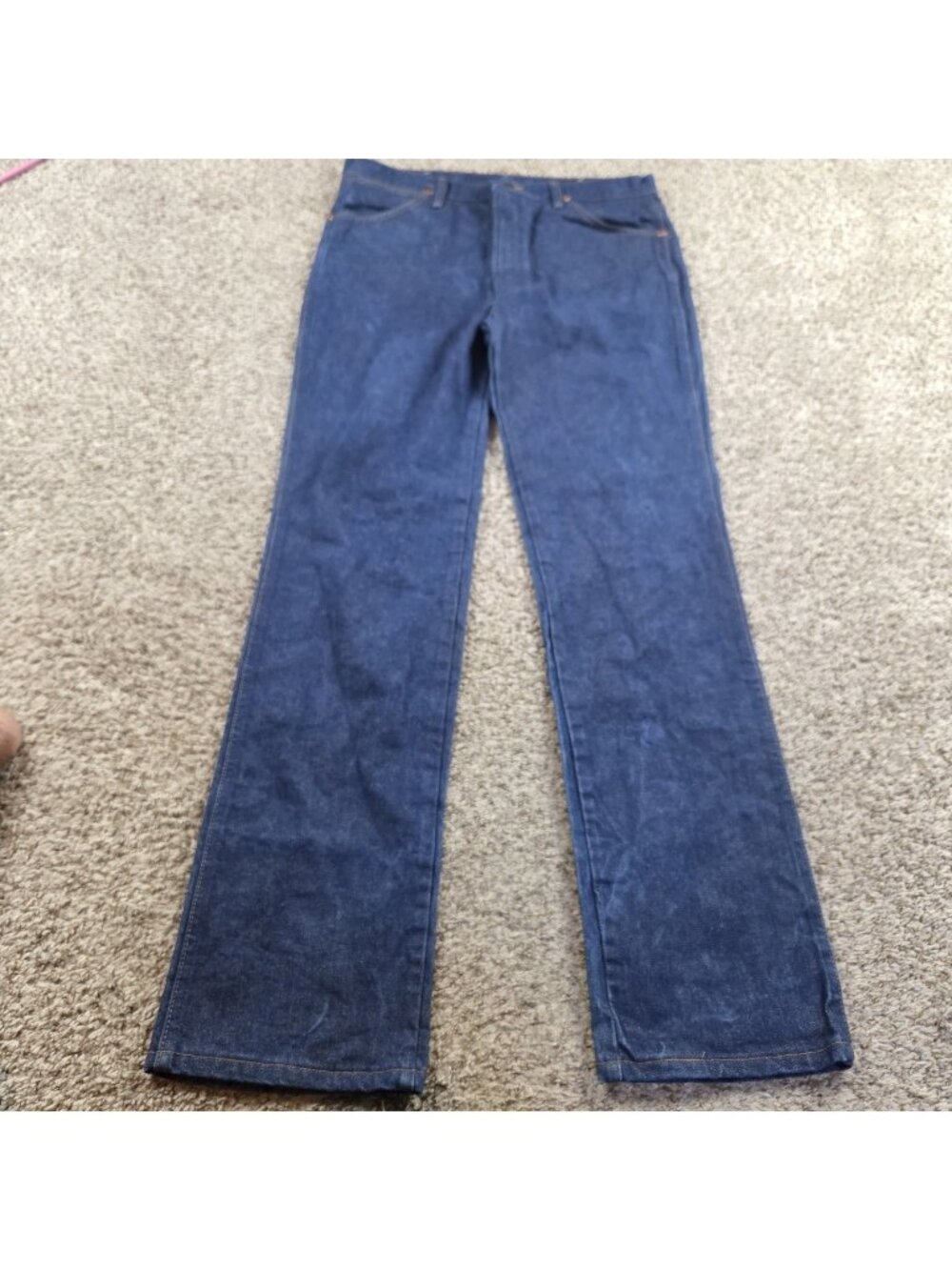 Wrangler Jeans Mens 36x34 Western Cowboy Cut Rancher Dark Slim Dark Wash